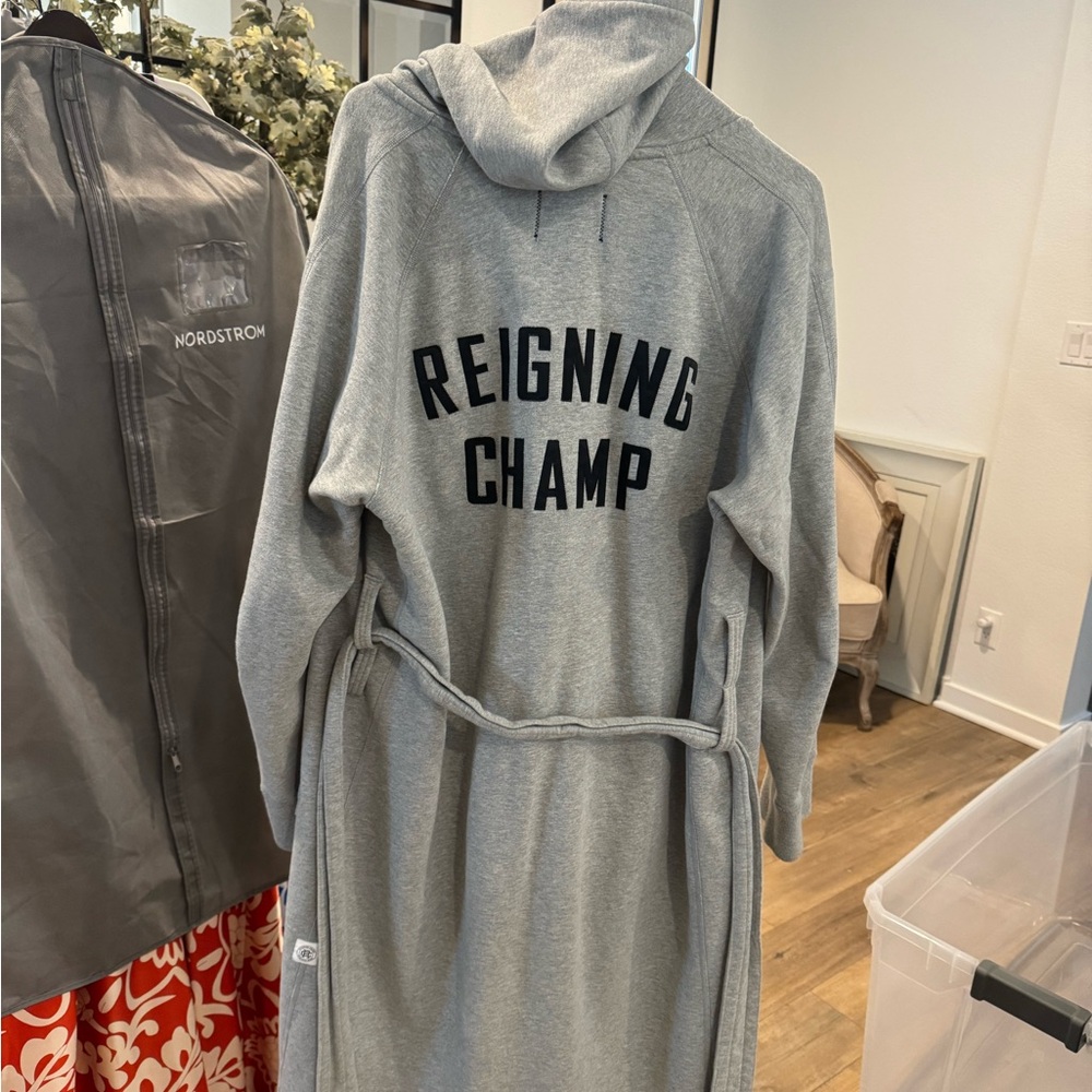 Reigning Champ Gray Hooded Robe